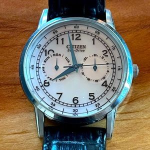 Citizen Day Date Dress Watch Crocodile Strap